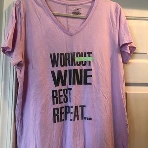 Pink workout or lounge T-shirt